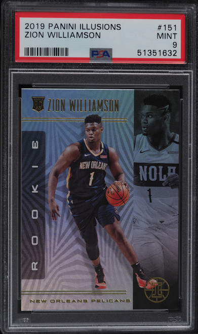 2019 PANINI ILLUSIONS ZION WILLIAMSON ROOKIE RC #151 PSA 9 MINT