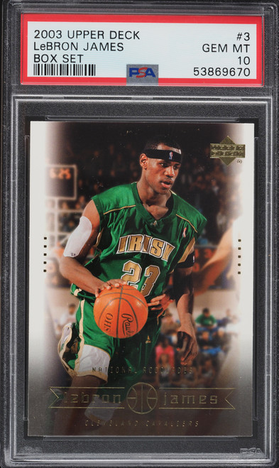 2003 UPPER DECK BOX SET LEBRON JAMES ROOKIE RC #3 PSA 10 GEM MINT