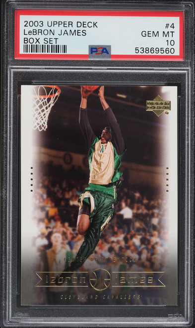 2003 UPPER DECK BOX SET LEBRON JAMES ROOKIE RC #4 PSA 10 GEM MINT