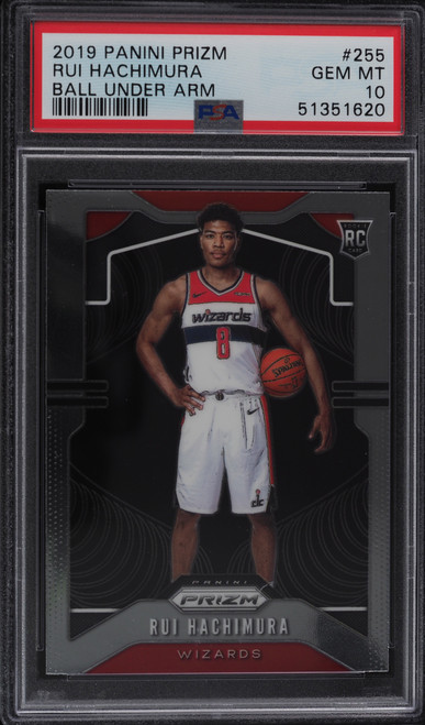 2019 PANINI PRIZM BALL UNDER RUI HACHIMURA VARIATION RC #255 PSA 10 GEM 
