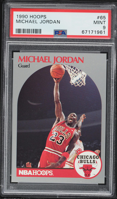 1990 Hoops Michael Jordan #65 PSA 9 Mint