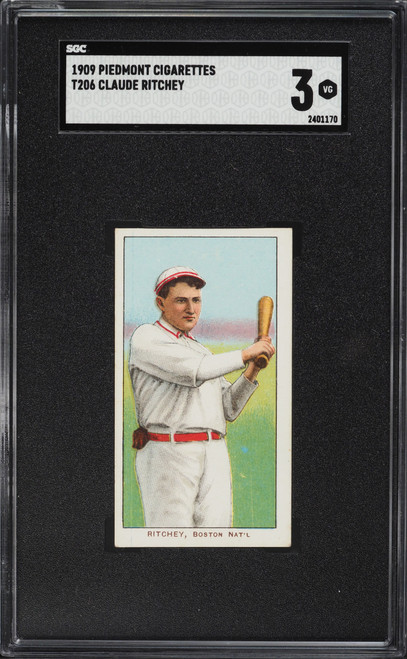 1909-11 T206 Piedmont 150 Claude Ritchey SGC 3 VG