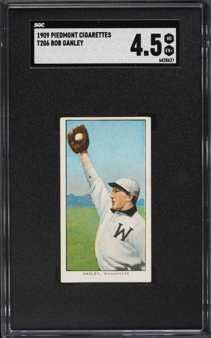 1909-11 T206 Piedmont Bob Ganley SGC 4.5 VGEX+