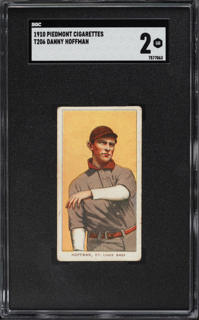 1909-11 T206 Piedmont Danny Hoffman SGC 2 GD