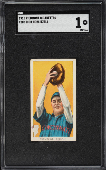 1909-11 T206 Piedmont Dick Hoblitzell SGC 1 PR
