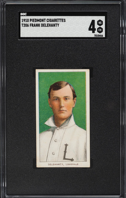 1909-11 T206 Piedmont Frank Delehanty SGC 4 VGEX