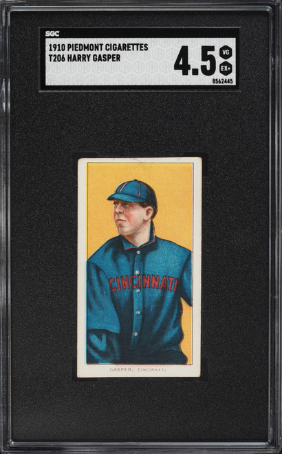 1909-11 T206 Piedmont Harry Gasper SGC 4.5 VGEX+