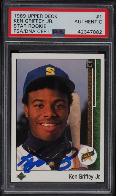 1989 Upper Deck Ken Griffey Jr. ROOKIE AUTO #1 PSA AUTH