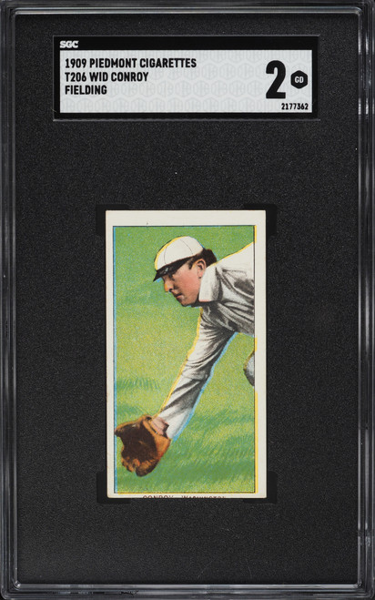 1909-11 T206 Piedmont Wid Conroy FIELDING SGC 2 GD