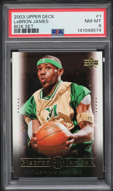 2003 Upper Deck Box Set LeBron James ROOKIE #1 PSA 8 NM-MT