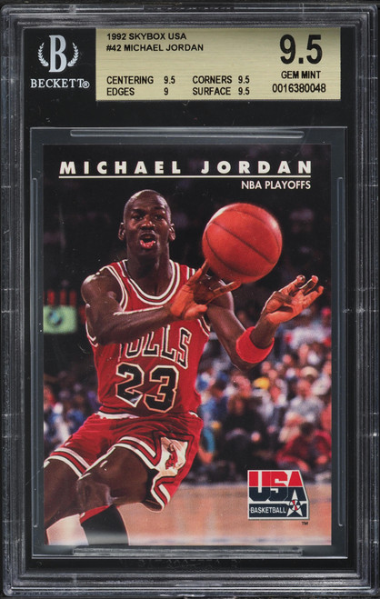 1992 Skybox USA Basketball Michael Jordan #42 BGS 9.5 GEM MINT