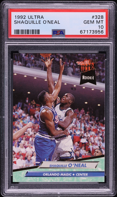 1992 ULTRA SHAQUILLE O'NEAL ROOKIE RC #328 PSA 10 GEM MINT HOF