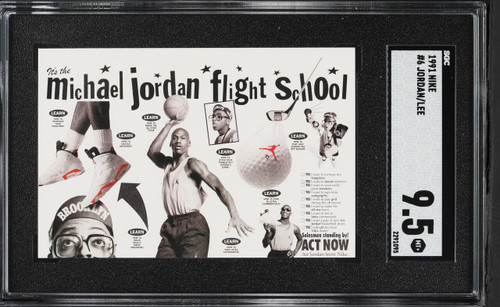 1991 Nike MJ Flight School Michael Jordan & Spike Lee #6 SGC 9.5 MINT+