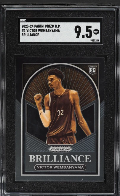 2023 Panini Prizm Draft Picks Brilliance Victor Wembanyama ROOKIE #1 SGC 9.5 MINT+