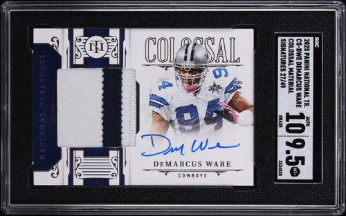 2025 Panini National Treasures Colossal Mat. Demarcus Ware PATCH AUTO /49 #CS-DWE SGC 9.5 MINT+
