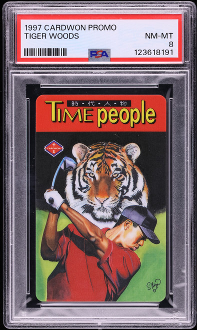 1997 Cardwon Chinese Promo Tiger Woods PSA 8 NM-MT