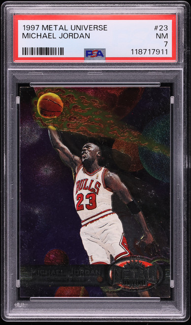 1997 Metal Universe Basketball Michael Jordan #23 PSA 7 NRMT
