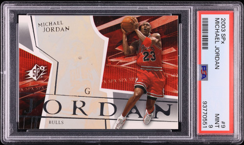 2003 SPx Basketball Michael Jordan #9 PSA 9 MINT