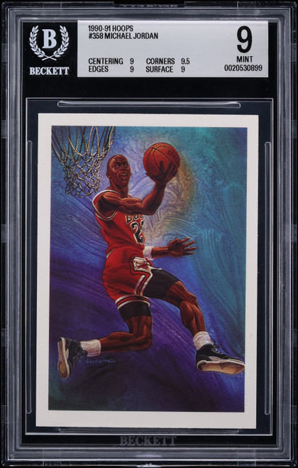 1990 Hoops Michael Jordan #358 BGS 9 MINT