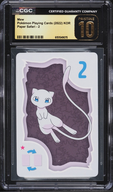 2022 Pokemon Korean Playing Cards Paper Safari Mew #2 CGC 10 PRISTINE