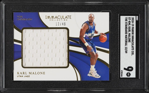 2018 Immaculate Collection The Standard Karl Malone PATCH /49 #ST-KML SGC 9 MINT
