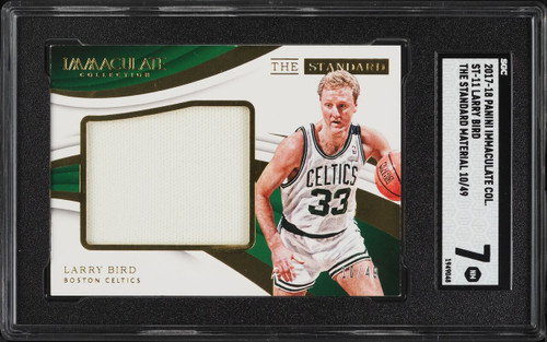 2017 Immaculate Collection The Standard Larry Bird PATCH /49 #ST-11 SGC 7 NRMT