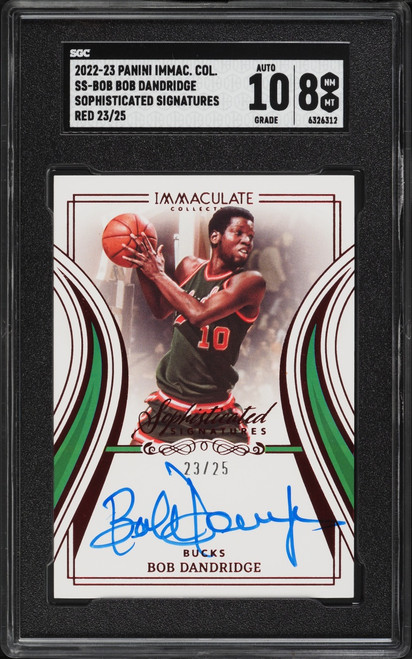 2022 Immaculate Collection Sophisticated Red Bob Dandridge AUTO /25 #SS-BOB SGC 8 NM-MT