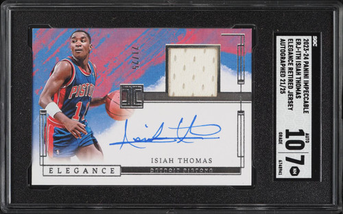 2023 Panini Impeccable Elegance Retired Isiah Thomas PATCH AUTO /25 #ERJ-ITH SGC 7 NRMT