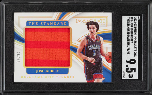 2022 Immaculate Collection The Standard Josh Giddey PATCH /99 #ICS-JGO SGC 9.5 MINT+