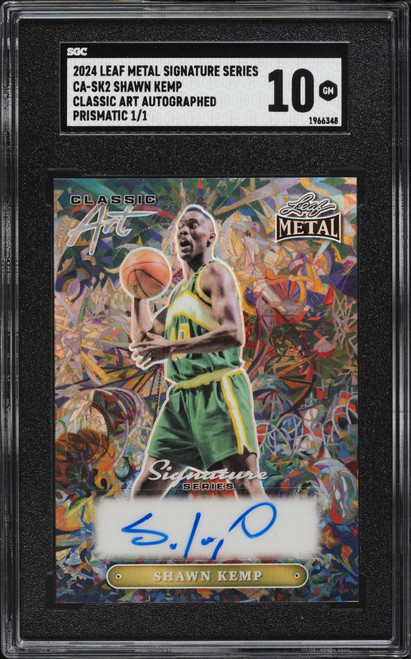 2024 Metal Signature Series Classic Art Prismatic Shawn Kemp AUTO 1/1 #CA-SK2 SGC 10 GEM MINT