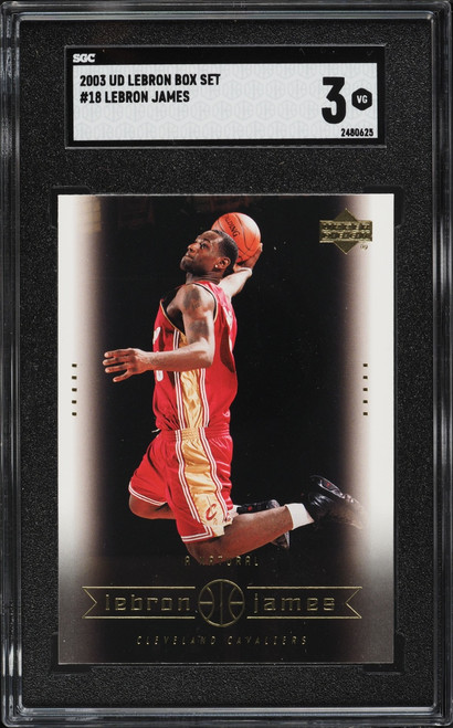 2003 Upper Deck Box Set LeBron James ROOKIE #18 SGC 3 VG
