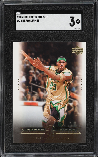2003 Upper Deck Box Set LeBron James ROOKIE #2 SGC 3 VG