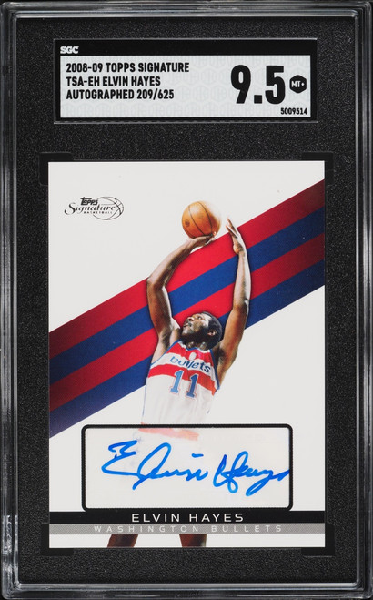 2008 Topps Signature Elvin Hayes AUTO /625 #TSA-EH SGC 9.5 MINT+