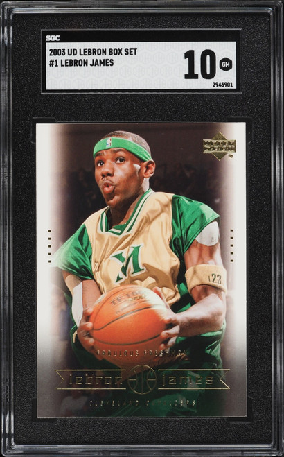 2003 Upper Deck Box Set LeBron James ROOKIE #1 SGC 10 GEM MINT