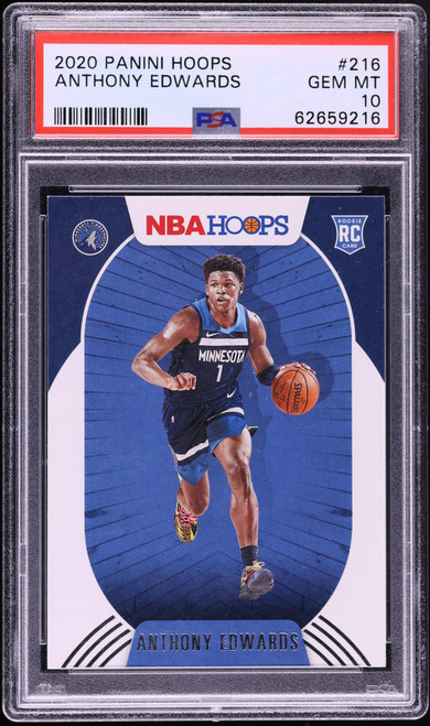 2020 Hoops Anthony Edwards ROOKIE #216 PSA 10 GEM MINT