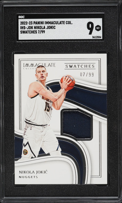 2022 Immaculate Collection Swatches Nikola Jokic PATCH /99 #IHS-JOK SGC 9 MINT