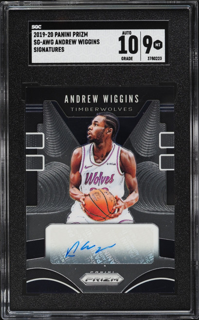 2019 Panini Prizm Andrew Wiggins AUTO #SG-AWG SGC 9 MINT