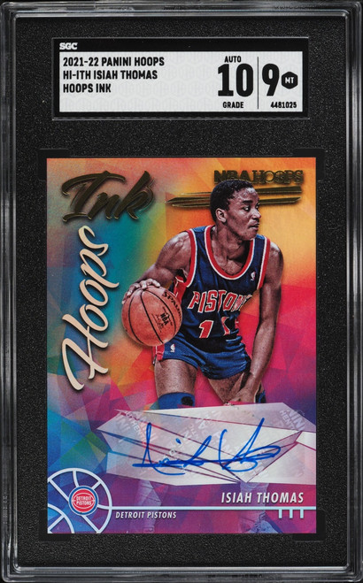2021 Hoops Ink Isiah Thomas #HI-ITH SGC 9 MINT