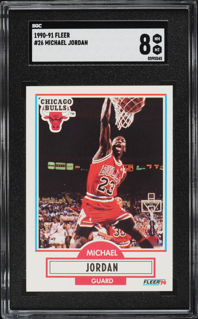 1990 Fleer Basketball Michael Jordan #26 SGC 8 NM-MT