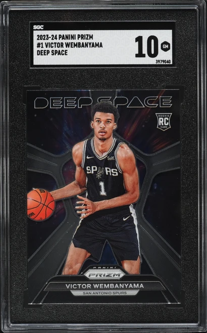 2023 Panini Prizm Deep Space Victor Wembanyama ROOKIE #1 SGC 10 GEM MINT