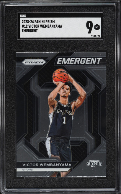 2023 Panini Prizm Emergent Victor Wembanyama ROOKIE #12 SGC 9 MINT