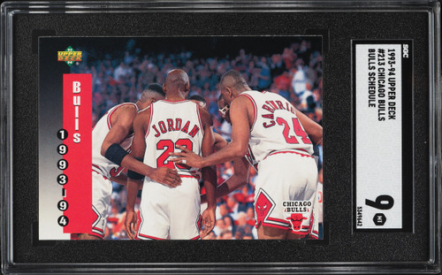 1993 Upper Deck Bulls Schedule Chicago Bulls w/ Michael Jordan #213 SGC 9 MINT