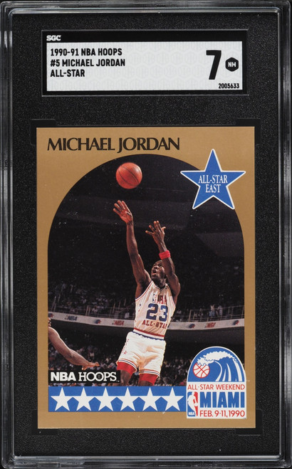 1990 Hoops All Star Michael Jordan #5 SGC 7 NRMT