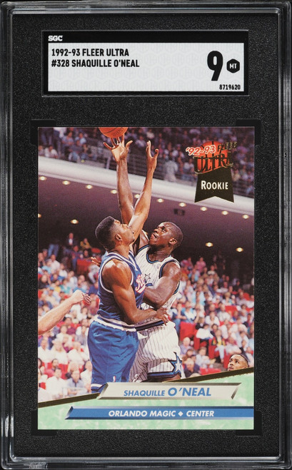 1992 Ultra Basketball Shaquille O'Neal ROOKIE #328 SGC 9 MINT