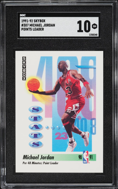 1991 Skybox Points Leader Michael Jordan #307 SGC 10 GEM MINT