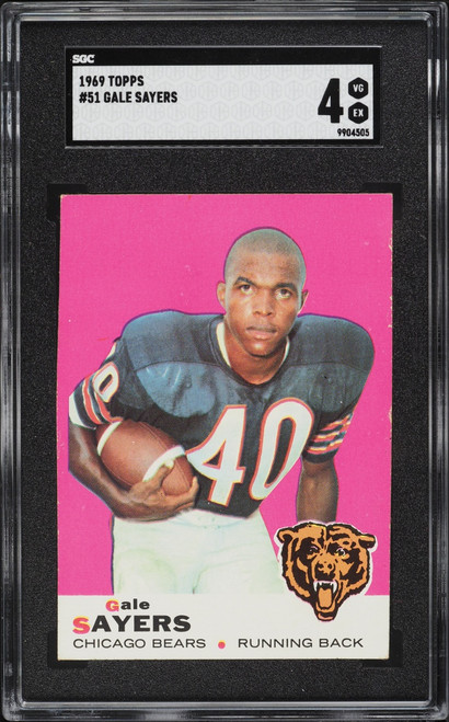 1969 Topps Football Gale Sayers #51 SGC 4 VGEX