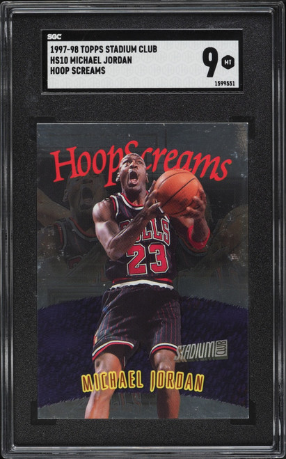 1997 Stadium Club Hoop Screams Michael Jordan #HS10 SGC 9 MINT