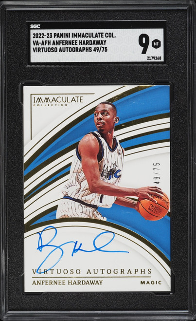 2022 Immaculate Collection Virtuoso Anfernee Hardaway AUTO /75 #VA-AFH SGC 9 MINT