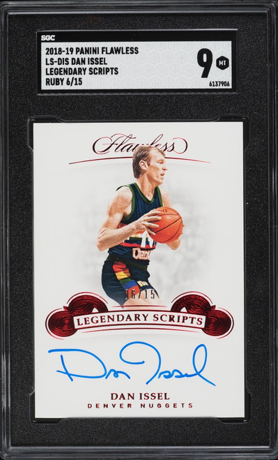 2018 Panini Flawless Legendary Scripts Ruby Dan Issel AUTO /15 #LS-DIS SGC 9 MINT