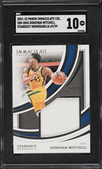 2021 Immaculate Collection Standout Donovan Mitchell PATCH /99 #ISM-DMU SGC 10 GEM MINT